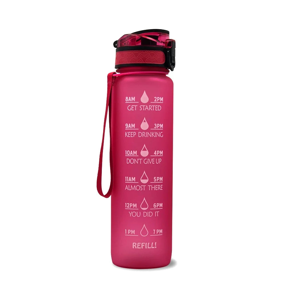 33 oz Water Bottle with Straw and Carrying Strap J7248