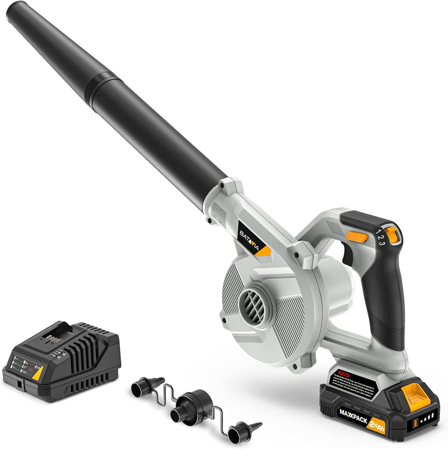 20V Cordless Electric Leaf Blower & Vacuums with Charger & 2.0Ah Lithium Battery E3882