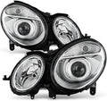 2003-2006 Mercedes Benz W211 E-Class Headlights Headlamps Pair Y33378