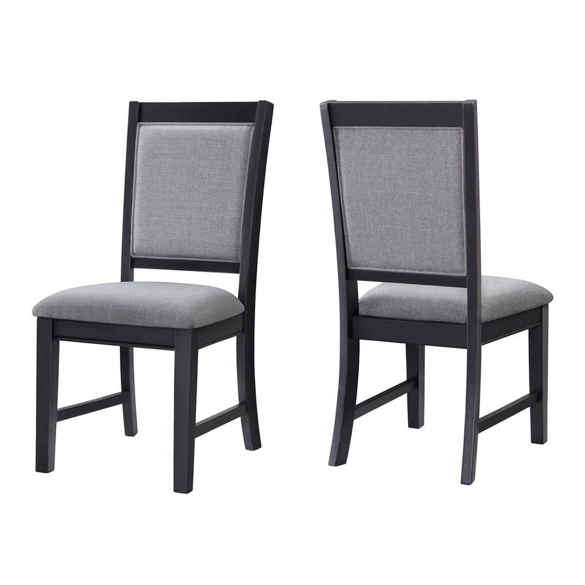 Black and Grey Linen Dining Room Chair (Set of 2) S93531