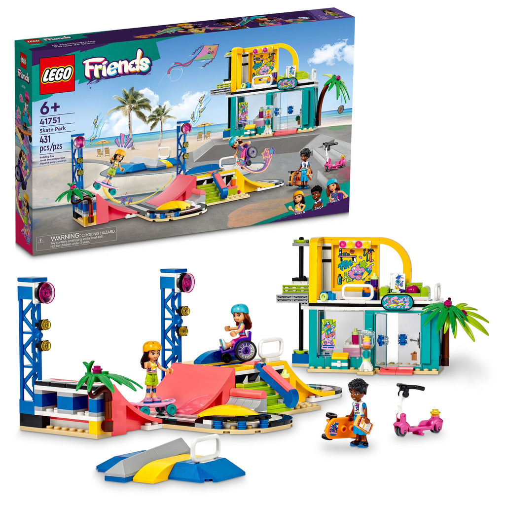 LEGO Friends Skate Park Set 41751 Skateboard Toy and Mini-Doll Playset P16285
