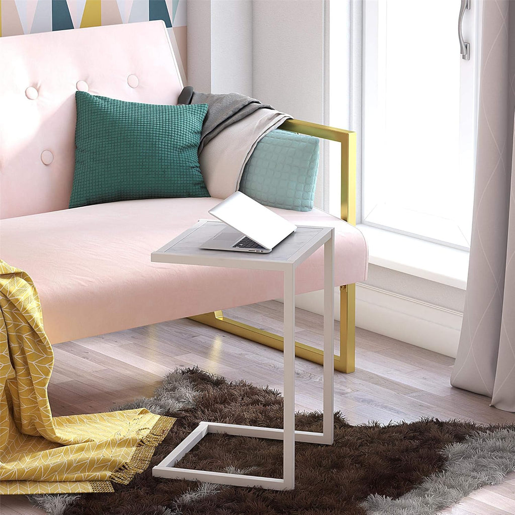 White Marble End Table Set K797352