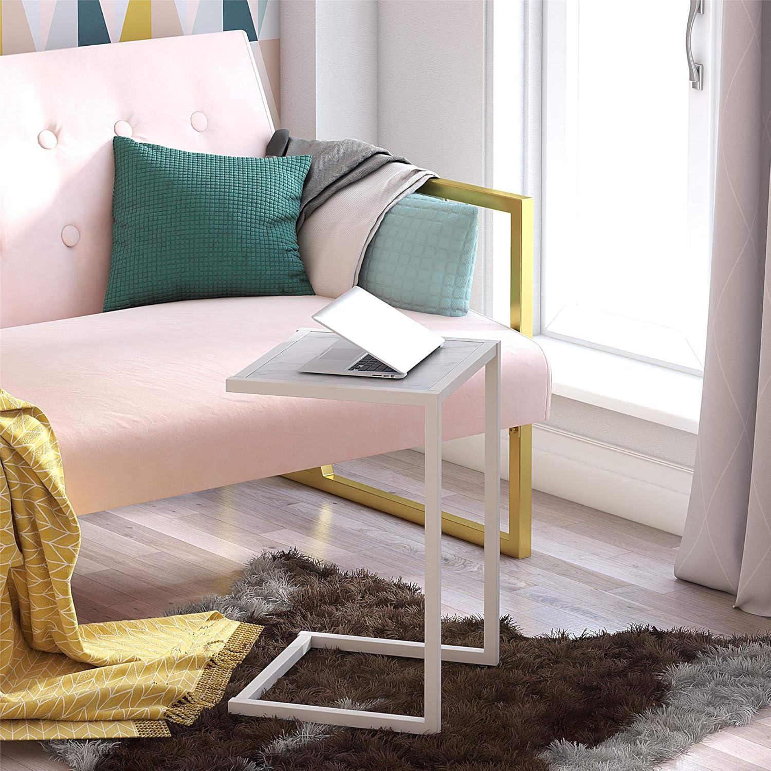 White Marble End Table Set K797352