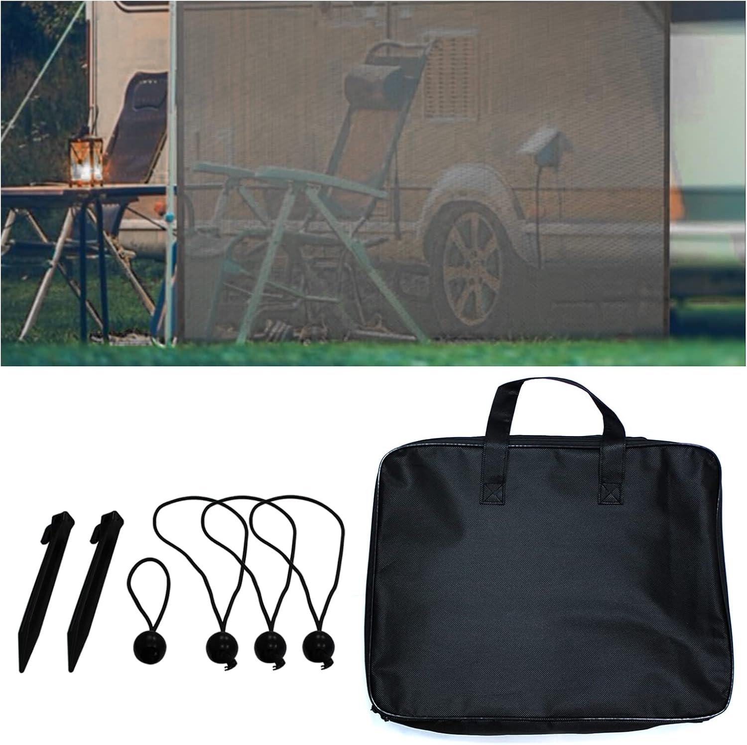RV Awning Side Shade Mesh Sunshade (9'X7') M959