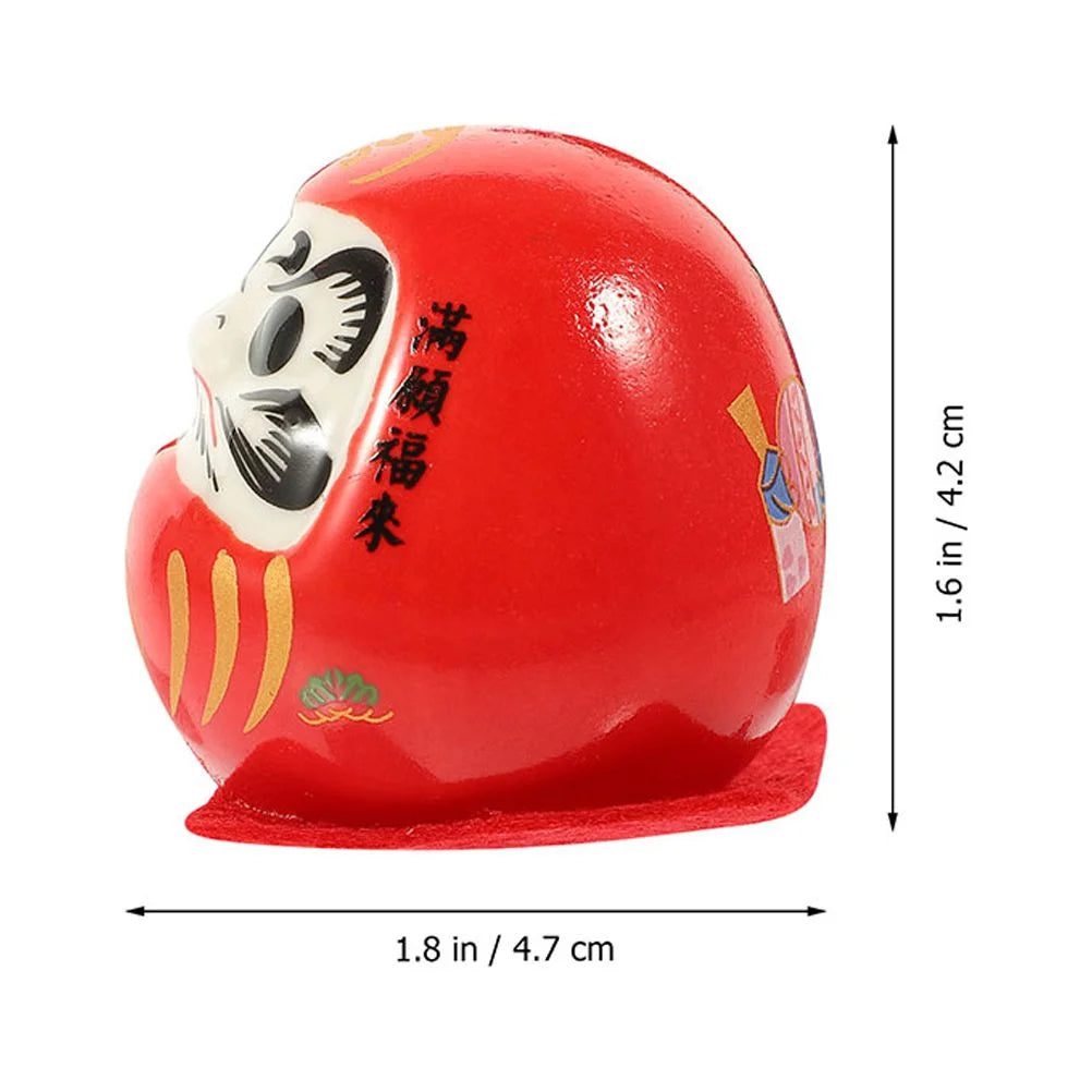 2pcs Porcelain Mini Daruma Fortune Dolls L146