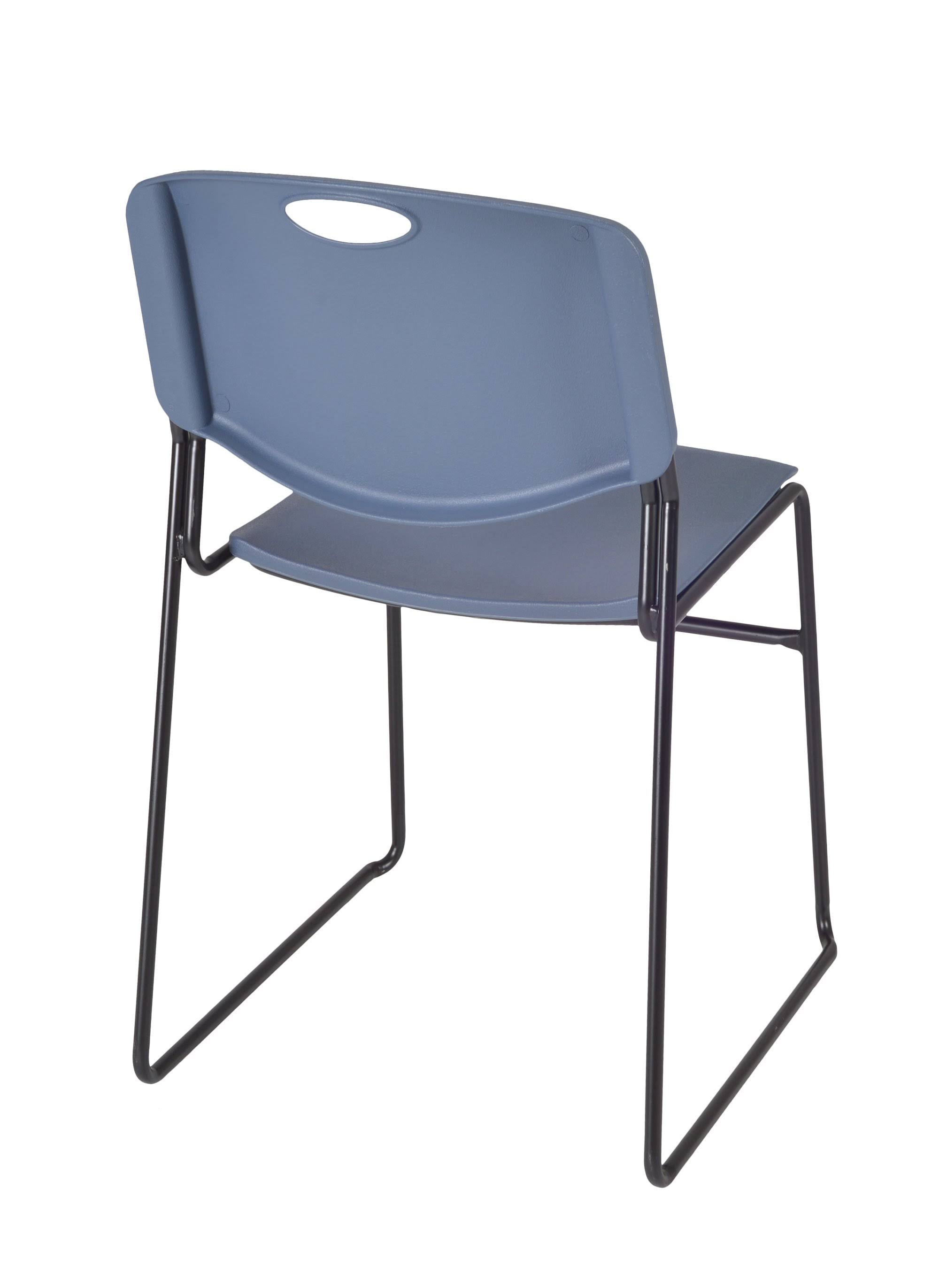 Maple Training Table with 2 Blue Stack Chairs D555694