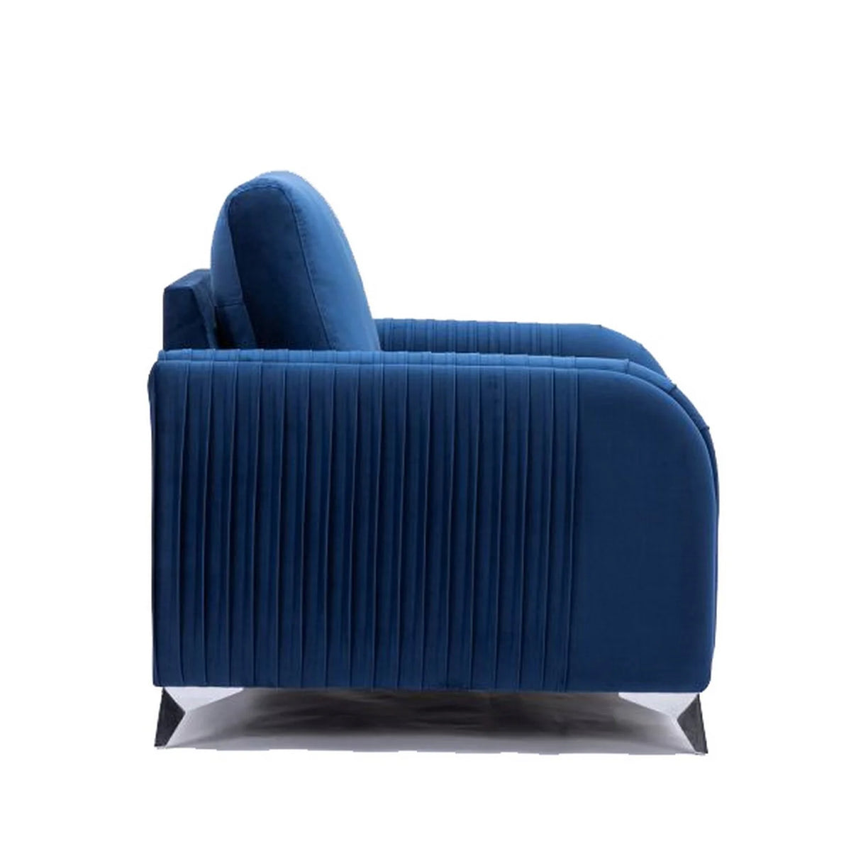 Blue Velvet Solid Pine Wood Sofa N1240