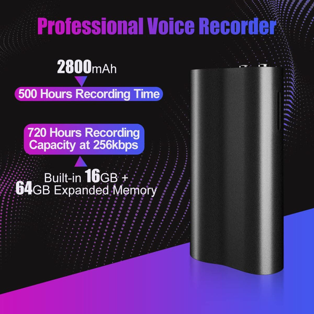 64+16GB Voice Activated Recorder, Pack of 2 J6620