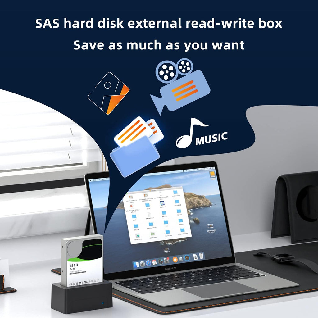 SAS to USB 3.0 Adapter for 2.5/3.5 inch HDD/SSD X19769