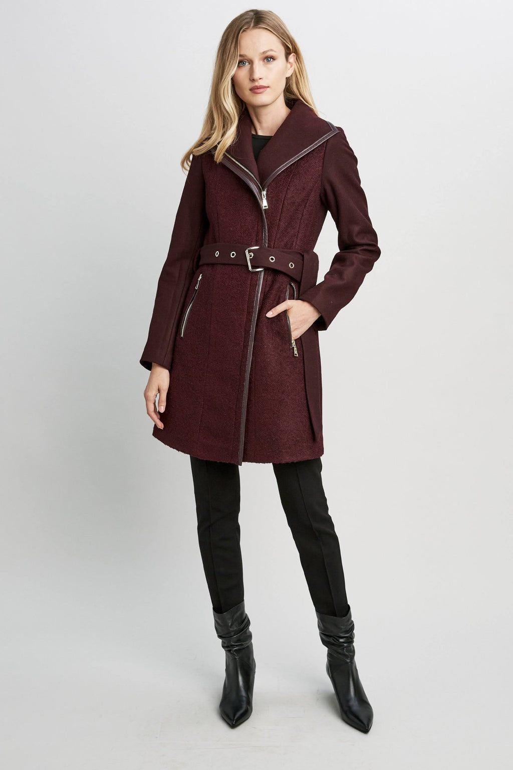 Wool-Blend Coat J14202