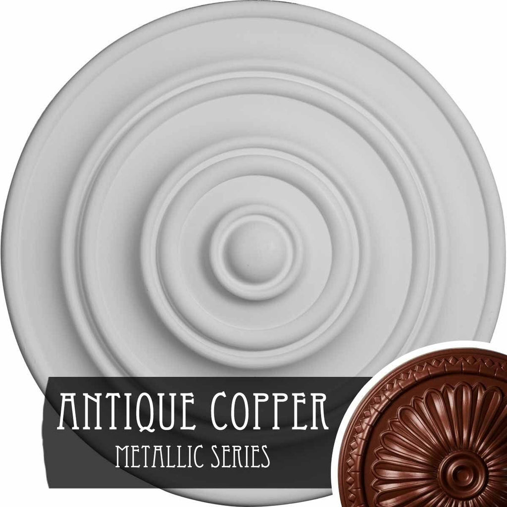 13 1/4x22OD x 1/2x22P Classic Ceiling Medallion Hand-Painted Spartan Stone L422