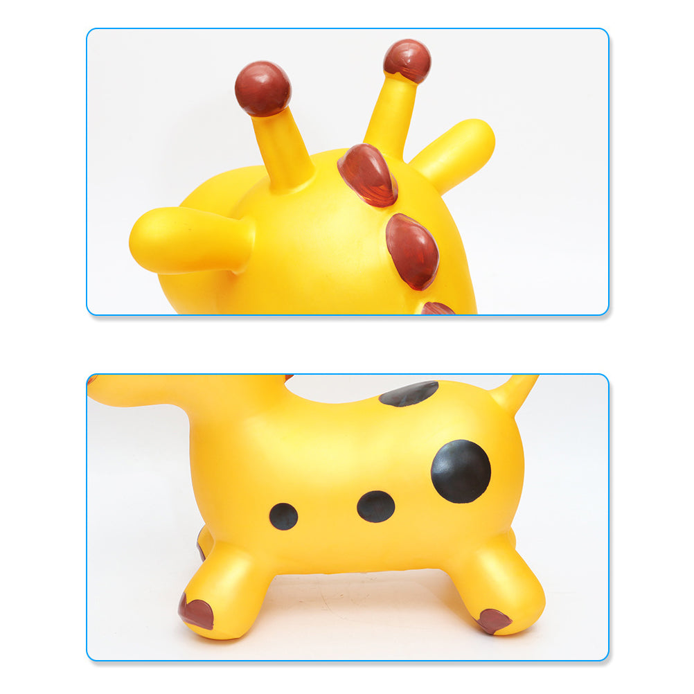 Inflatable Bouncing Horse Outdoor Toy with Air Pump (Yellow) G583007