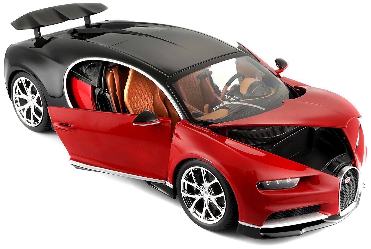 1:18 Scale Red Die-Cast Bugatti Chiron Model F13729