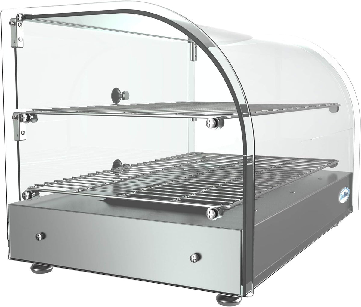 22" Commercial 2 Shelf Countertop Food Warmer Display Case, Silver M421