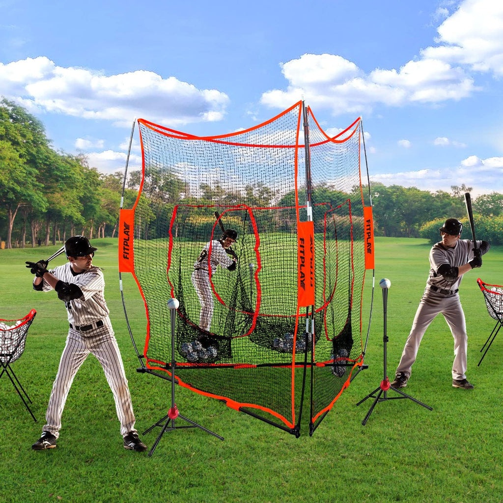 3 in 1 Baseball Softball Practice Net 7' x 7' Training Net F562