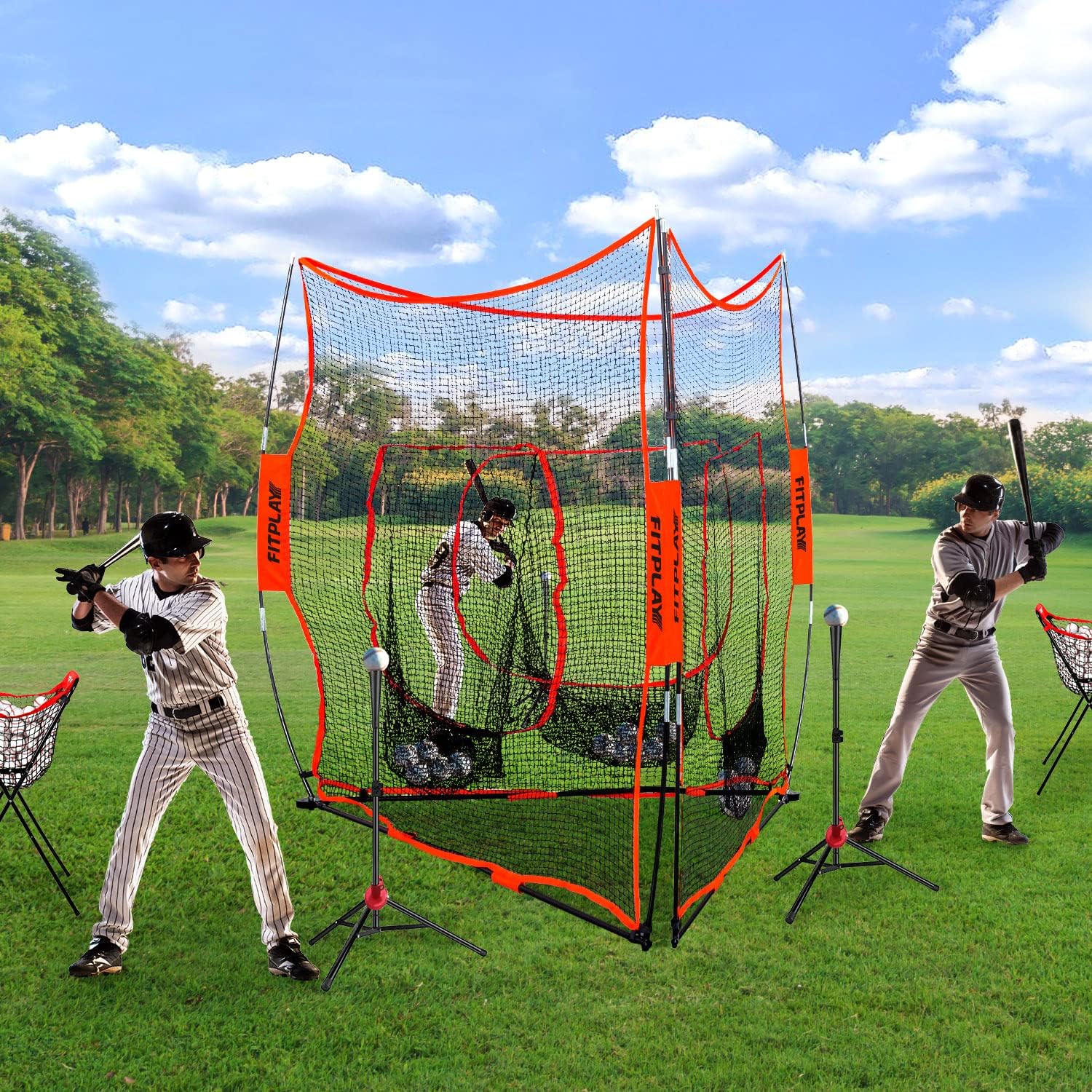 3 in 1 Baseball Softball Practice Net 7' x 7' Training Net F562