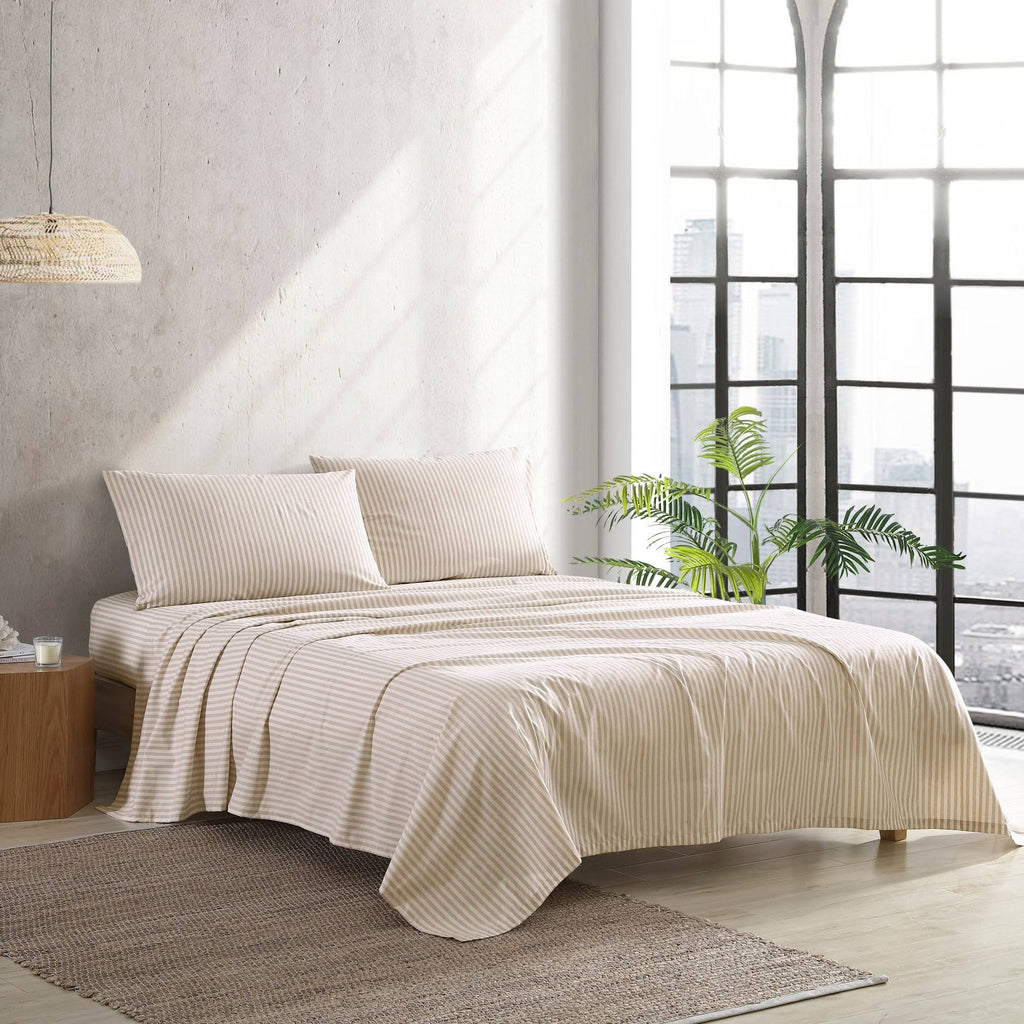 Beige Percale Sheet Set, Twin D6135