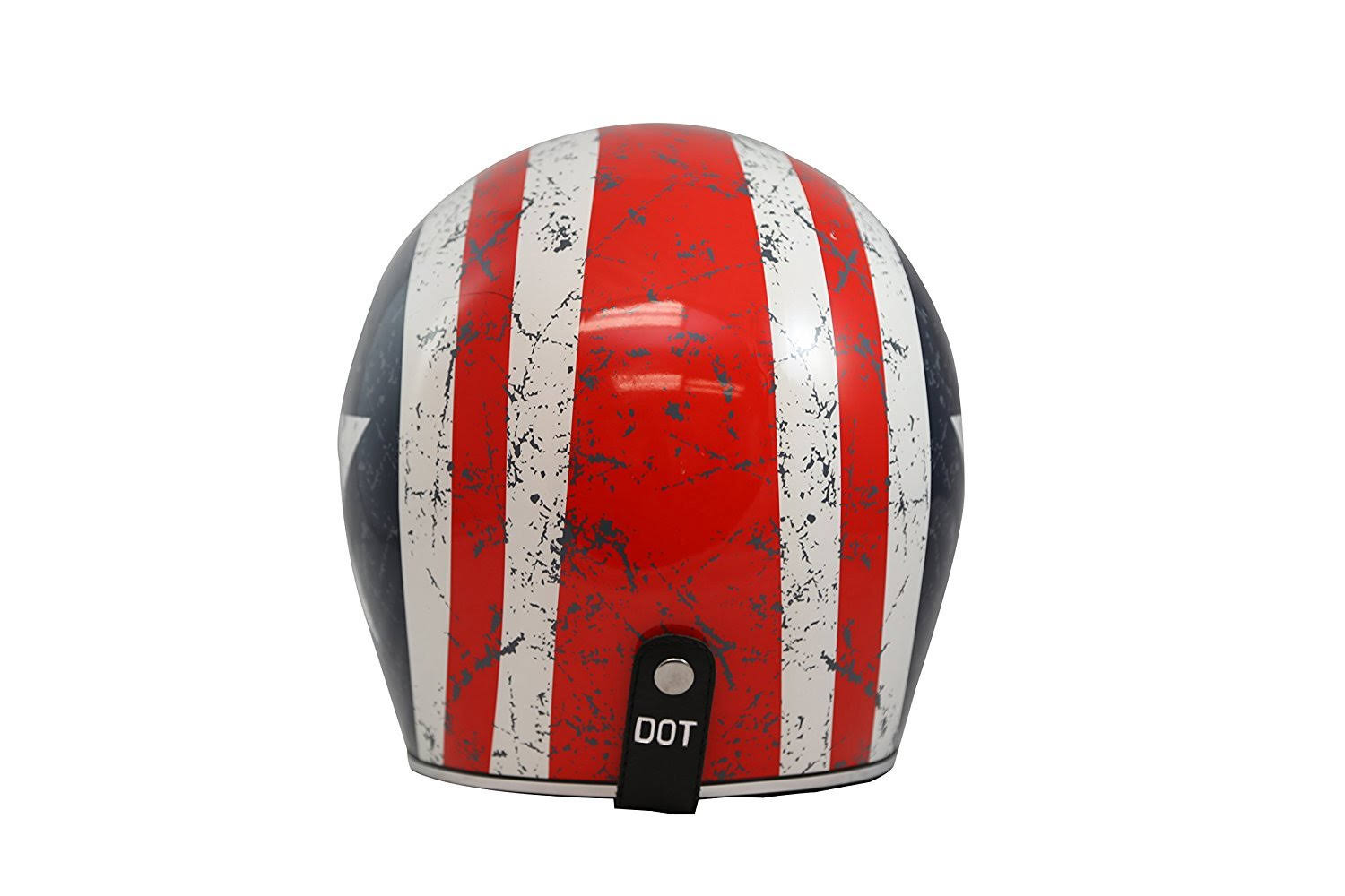 3/4 Helmet with Rebel Star Graphic (White, Large) G40573