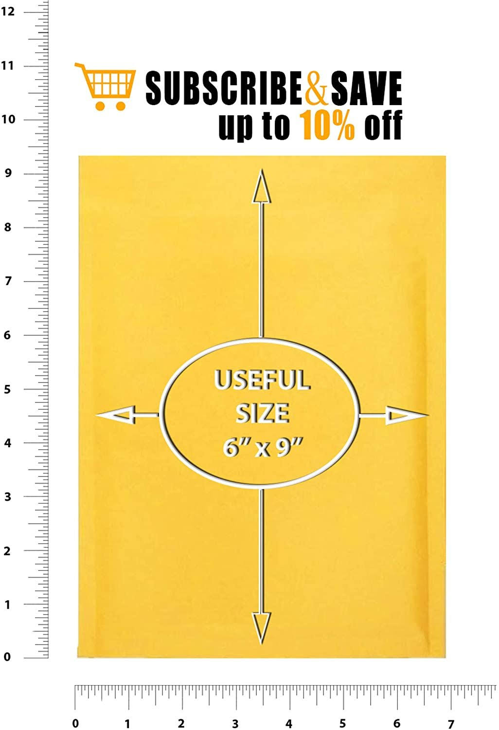 500 Pack Kraft Self Seal Bubble Mailers Padded Envelopes P44891