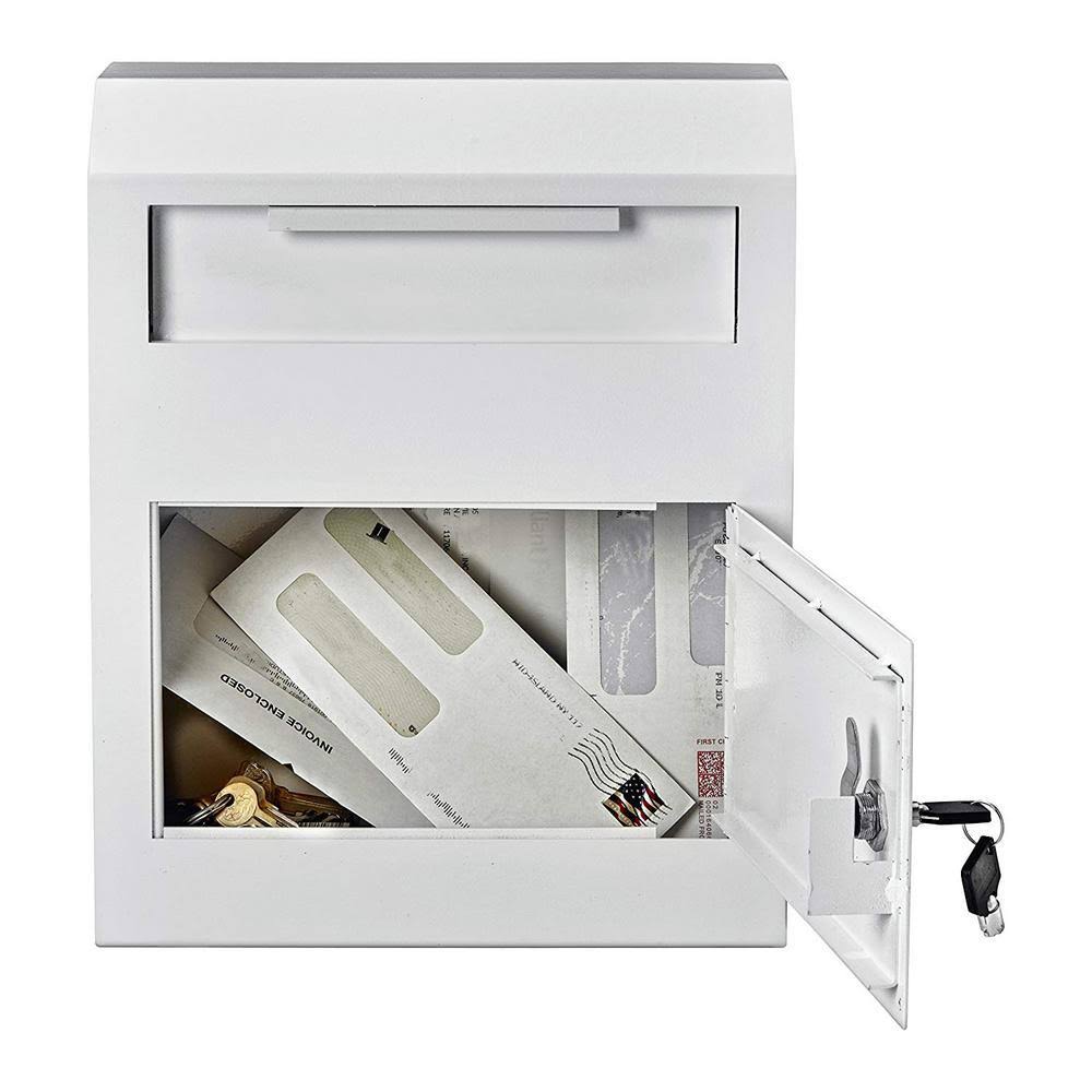 White Heavy Duty Secured Safe Drop Box B50893