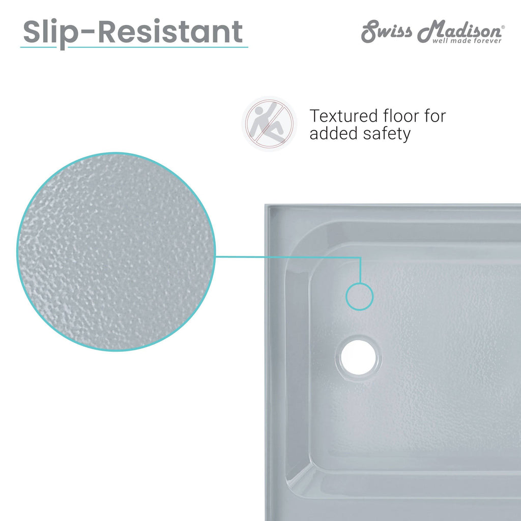 Gray Single Shower Base X38651