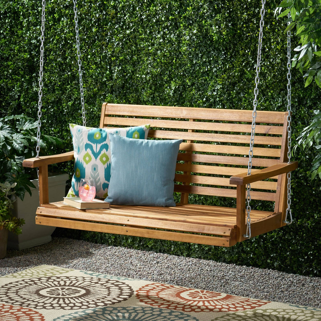 Acacia Wood Patio Porch Swing F902
