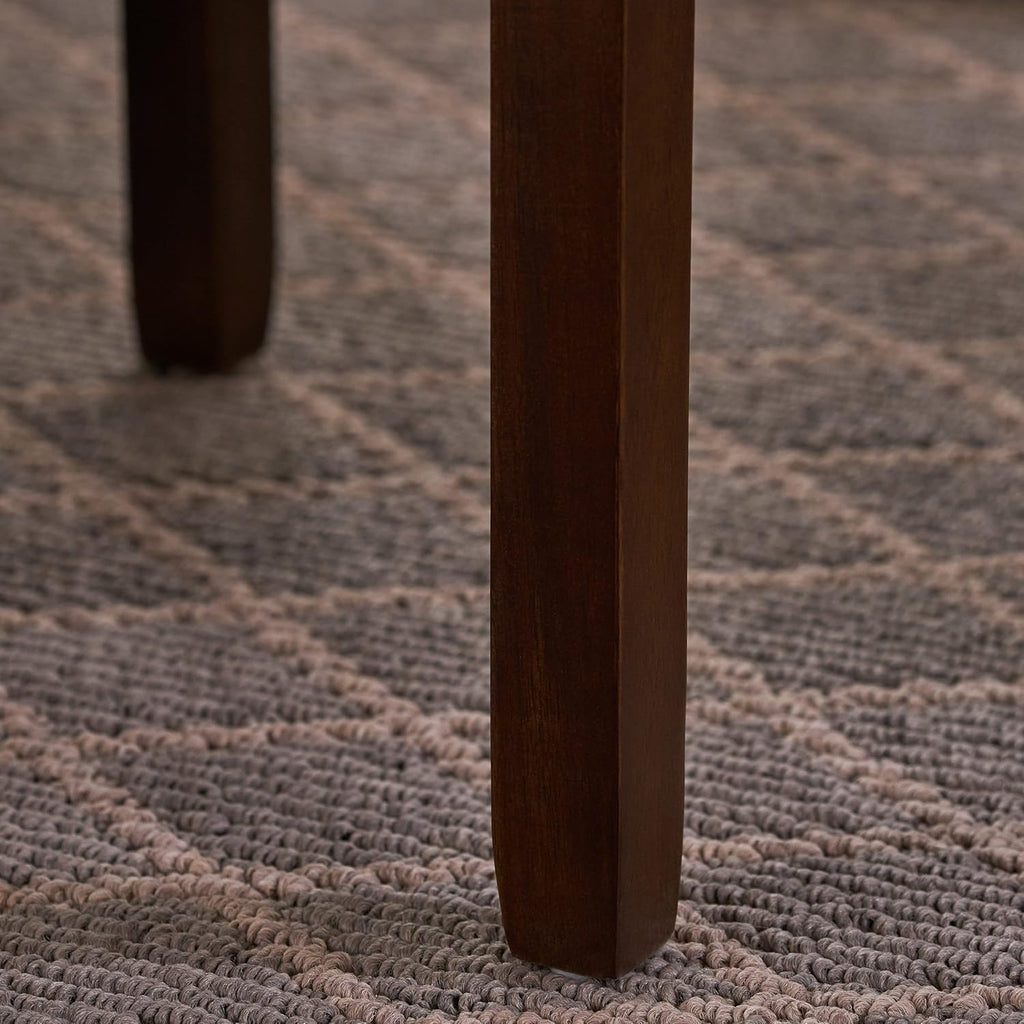Brown Mahogany Acacia Wood Accent Table with Bottom Drawer L4523