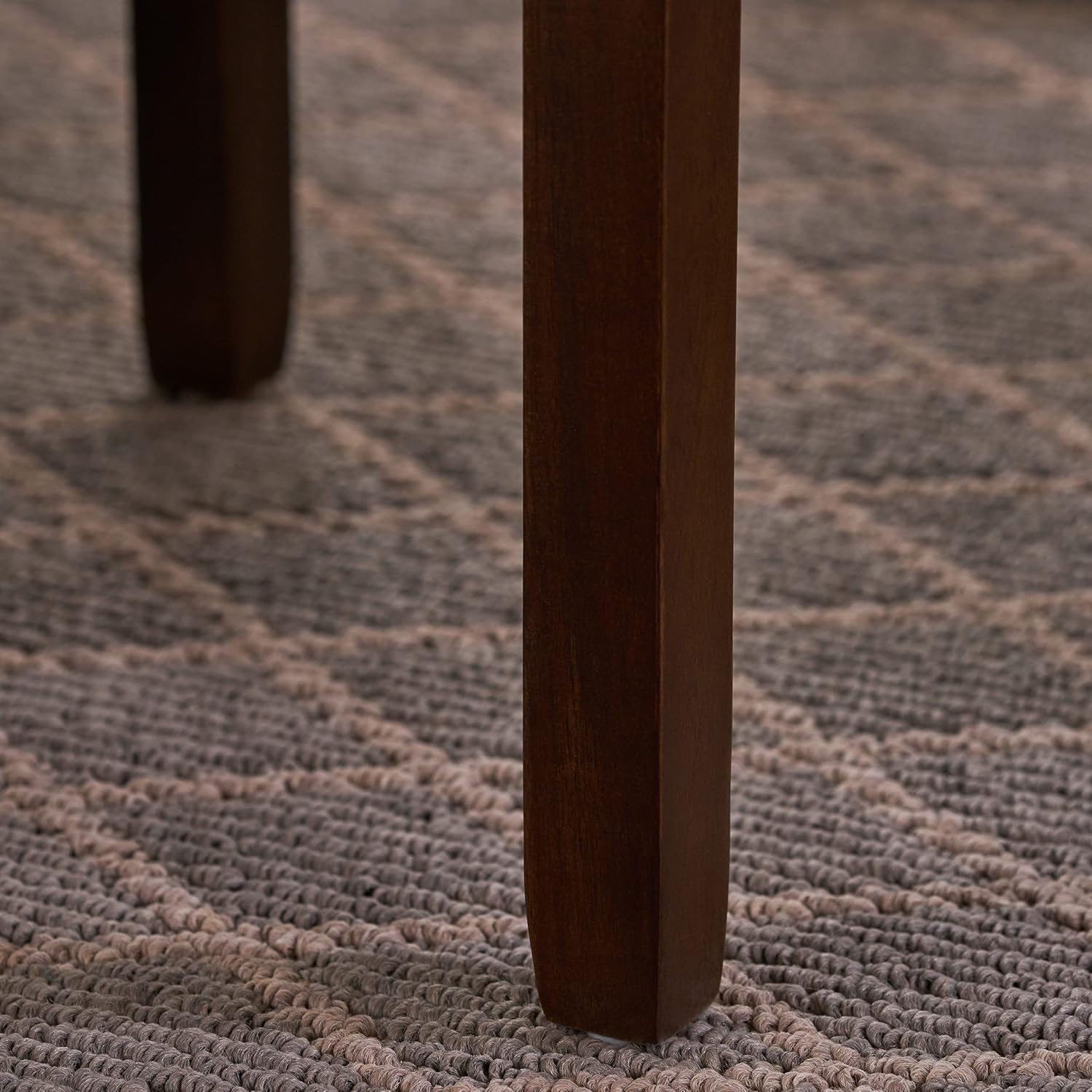 Brown Mahogany Acacia Wood Accent Table with Bottom Drawer L4523