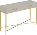 White Scallop Console Table L9936