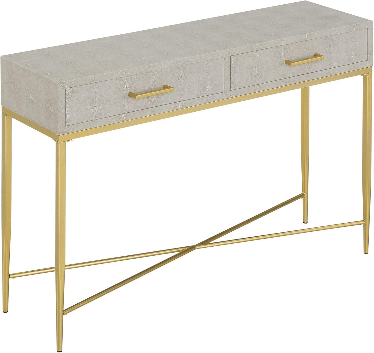 White Scallop Console Table L9936