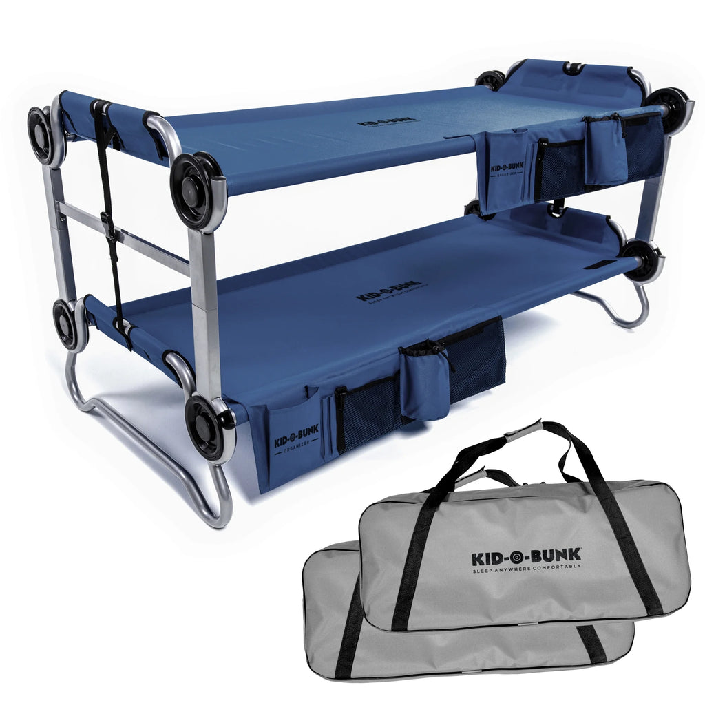 Navy Double Cot with Storage Organizers D4295