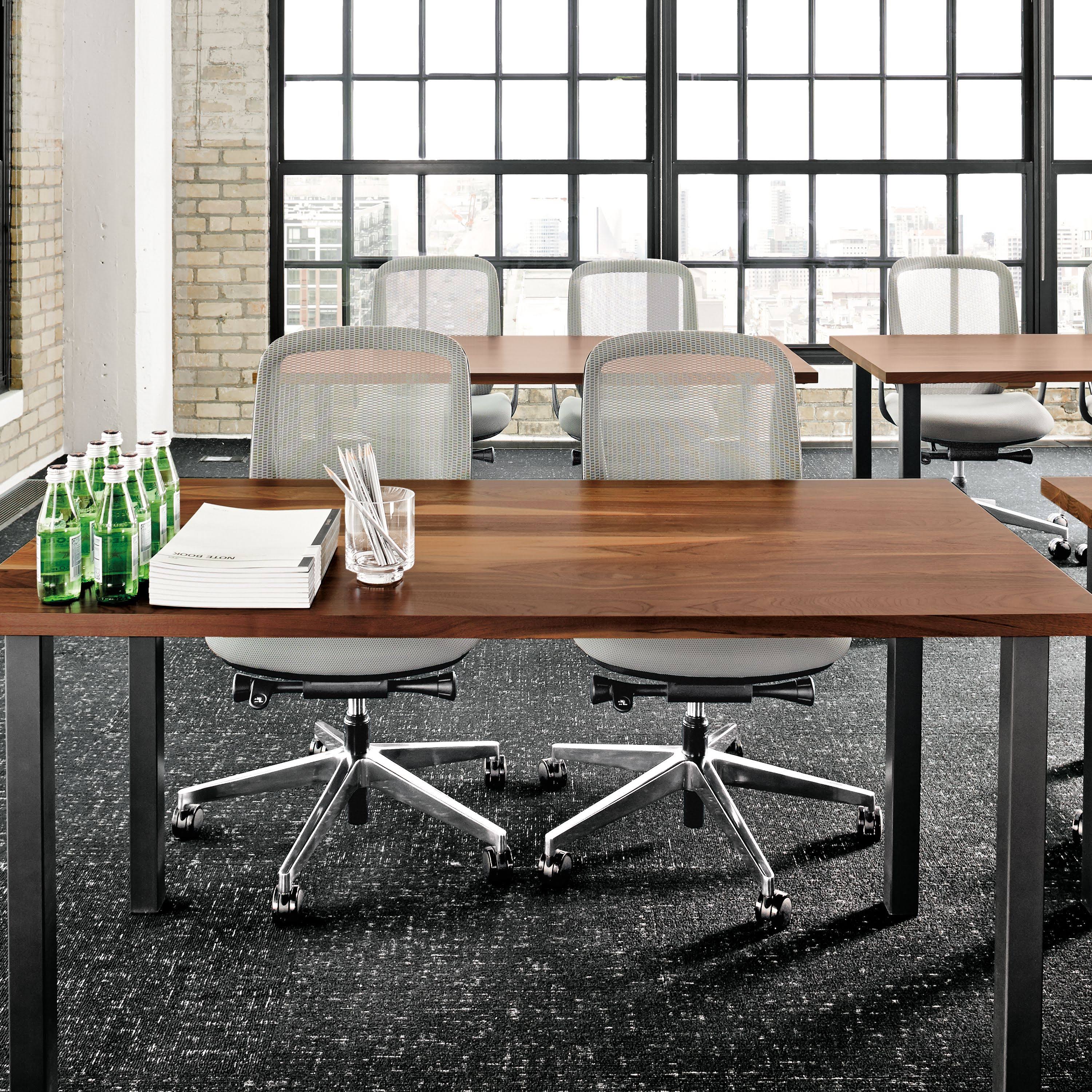 Cherry Top Table with Ocean Blue Base Y47066