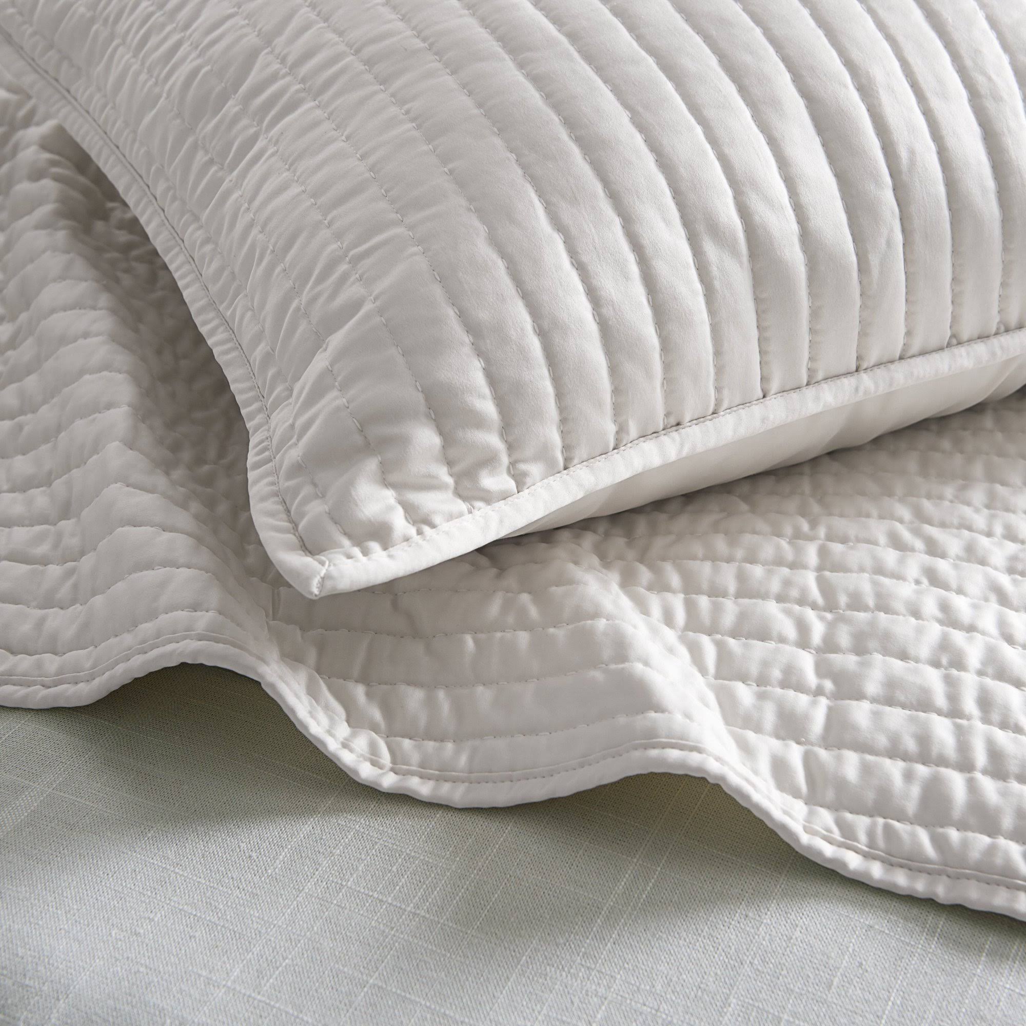 Taupe Channel Satin Euro Sham V45518