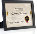 Black Solid Wood Document Frame with Stand J980316