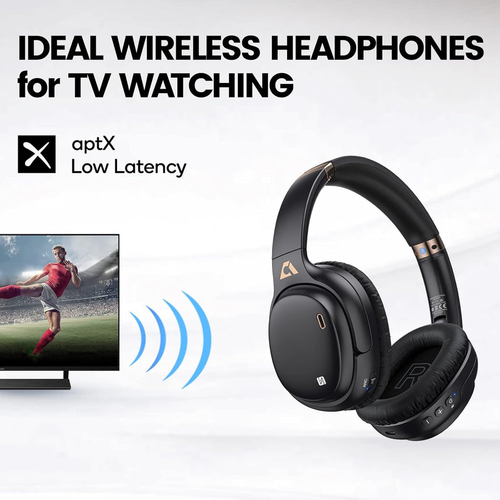 Hybrid Active Noise Cancelling Over-Ear Bluetooth Headphones with Microphone I269172