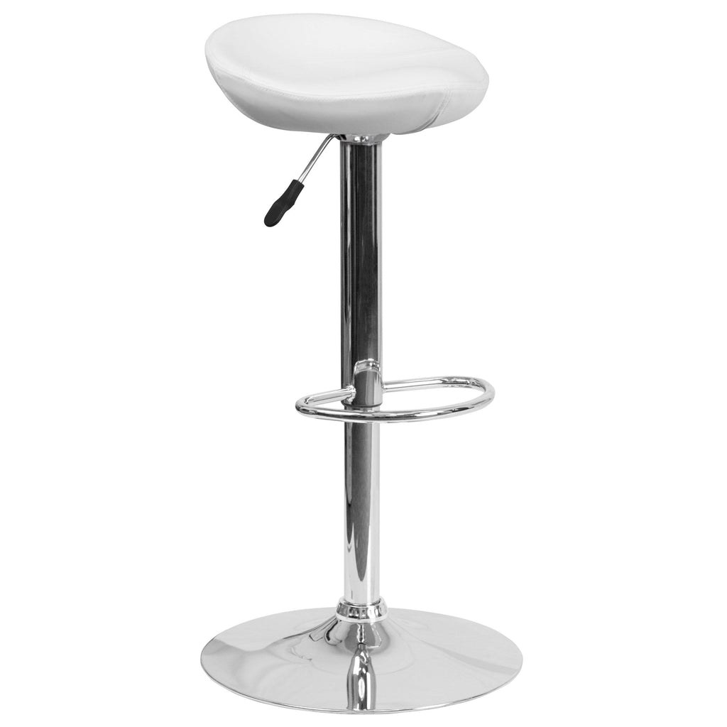 Cappuccino Vinyl Adjustable Height Barstool with Chrome Base Y9457