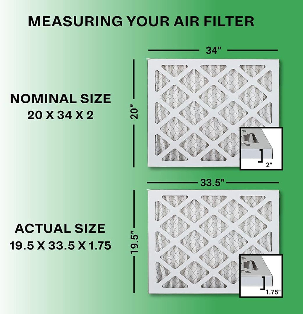 20x34x2 MERV 8 Pleated Air Filter (12-Pack) T99503