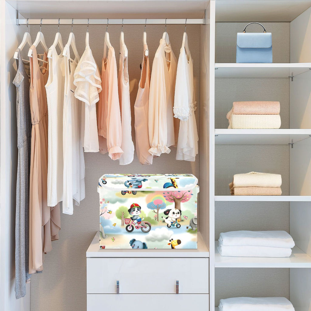 Foldable Storage Baskets with Lids W222