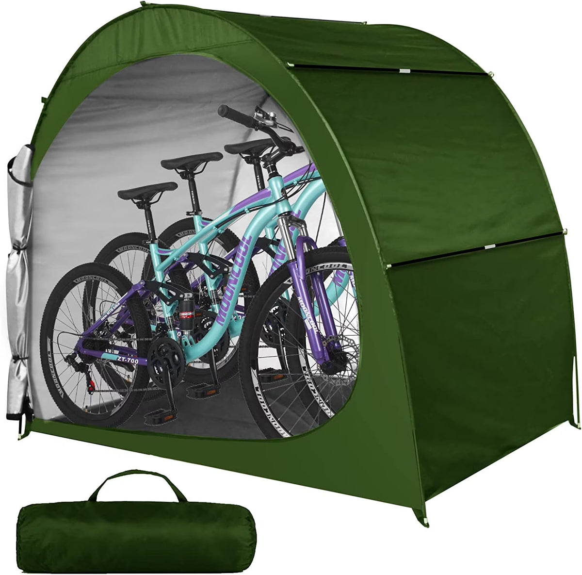 Semicircle Green Waterproof Bike Storage Cover J810662