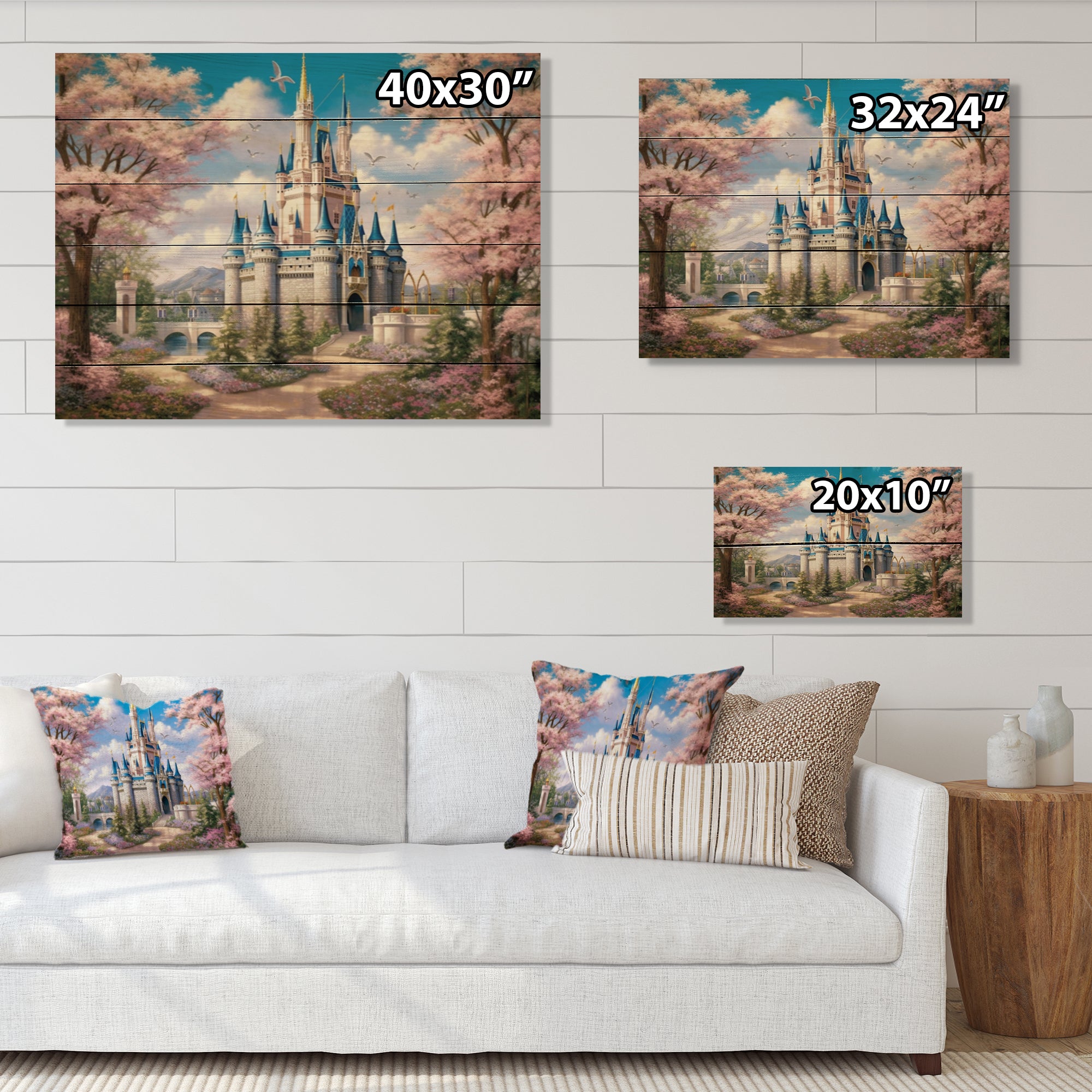 Natural Pine Wood Florida Print P3733