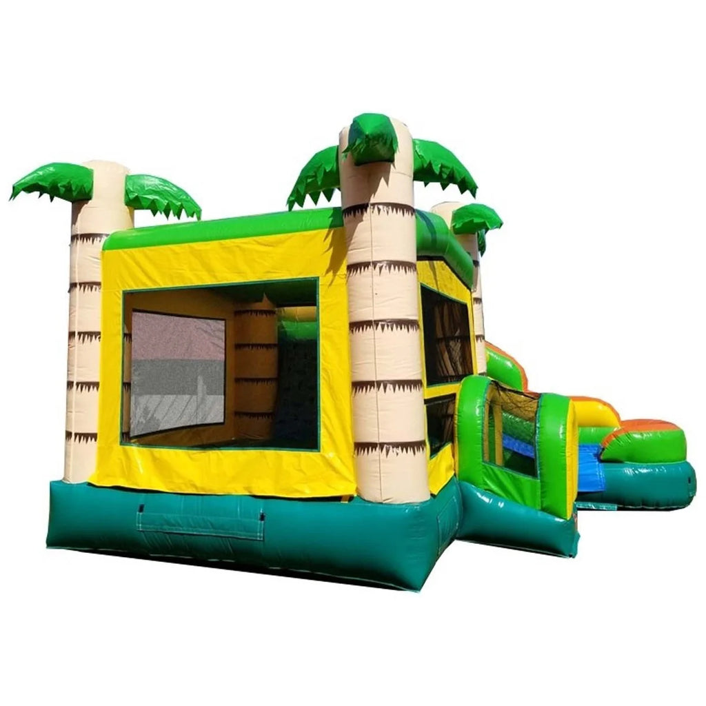 Tropical Inflatable Water Slide Bounce House Combo with Blower X478685