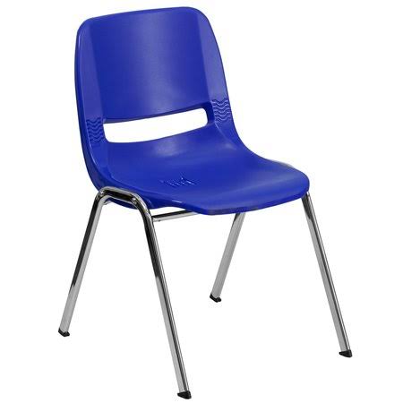 Navy Ergonomic Shell Stack Chair with Chrome Frame V7176