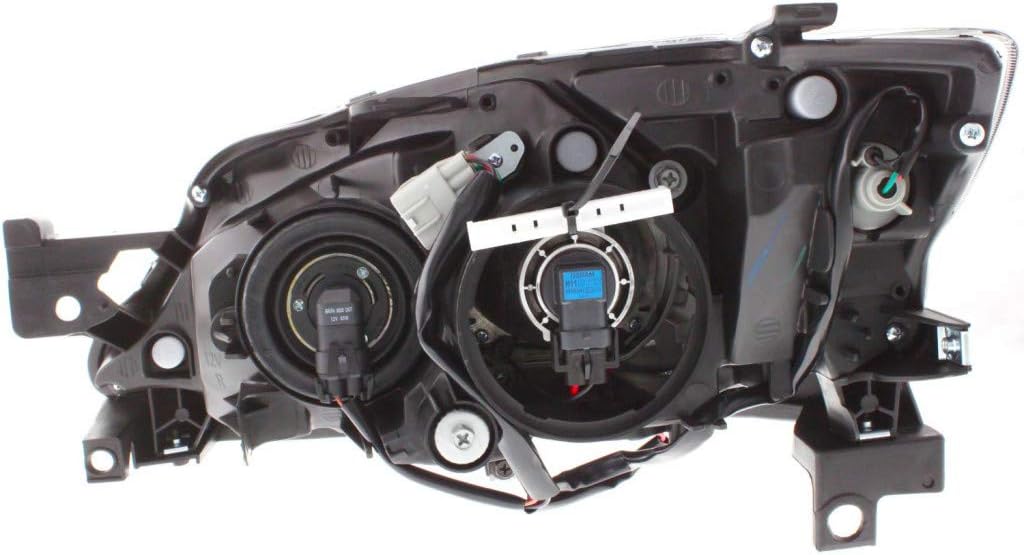 Pair Black Housing Headlight for Subaru Impreza 2008-2011 W65070
