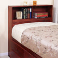 Twin Bookcase Headboard Natural Teak E61079