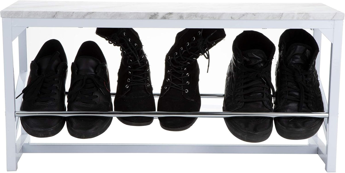 Black Metal Coat Shoe Rack Shelving Organizer M8151