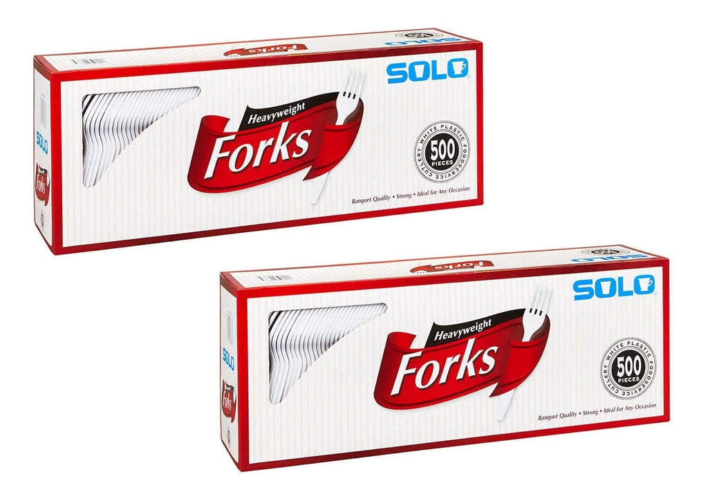 White Plastic Forks, 500 Count (2 Pack) D283