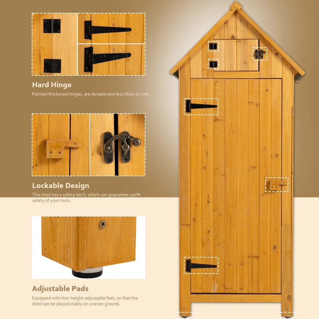 Outdoor Storage Cabinet Wooden Garden Shed H978121