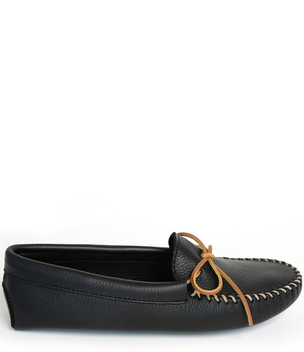 Black Double Deerskin Softsole Men&s Shoes L1830