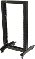 22U 2-Post Open Frame Server Rack with Casters F991