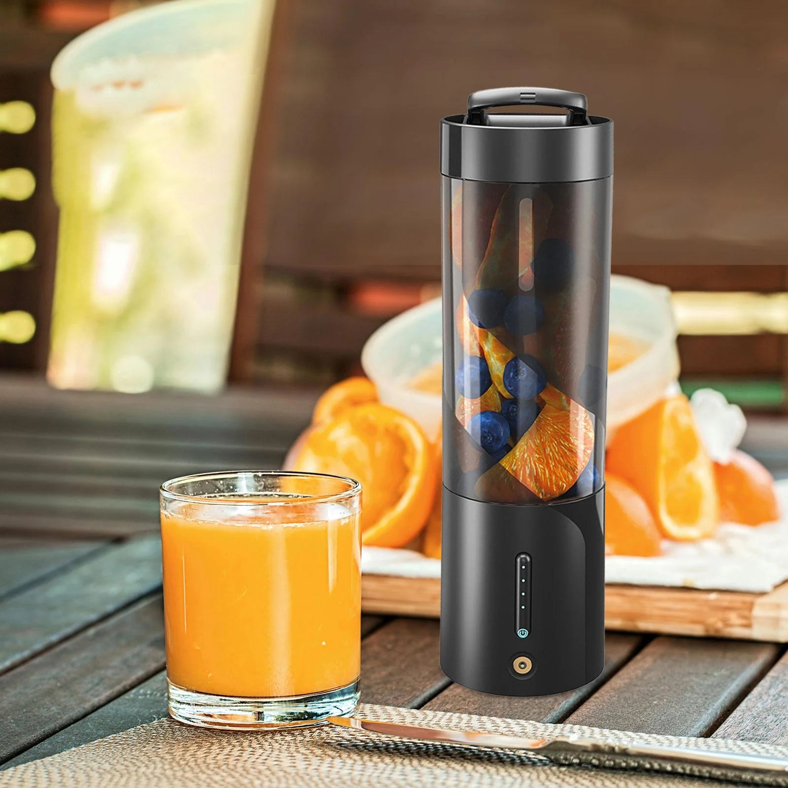 Black Portable Electric Juicer Mixer P15888